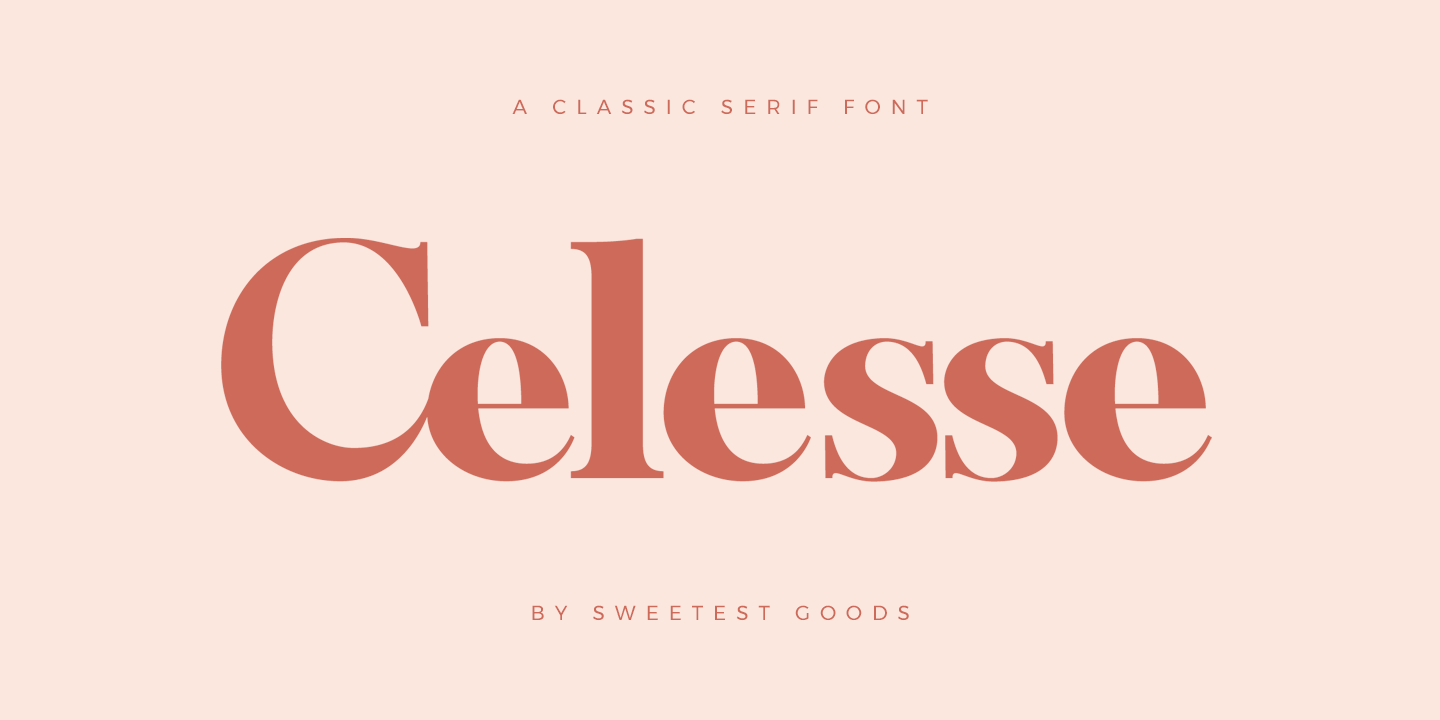 Пример шрифта Celesse